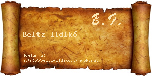 Beitz Ildikó névjegykártya