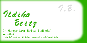 ildiko beitz business card